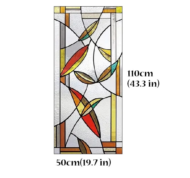 European Church Glass Film Stained Window Opaque Sticker Self Adhesive/Static Cling Decor Privacy Frosted Films Custom Size