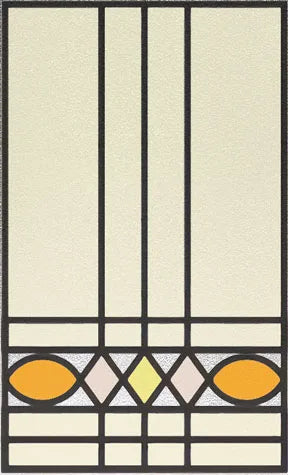 Custom Size Stained Glass Window Film Frosted Privacy Static Cling Retro Prairie Style Stickers Shower Bathroom Office Home Deco