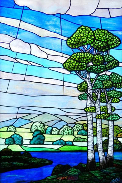 Custom Size Stained Glass Window Film Decorative Frosted Privacy Sticker Non Adhesive Static Cling Removable Retro Village Life