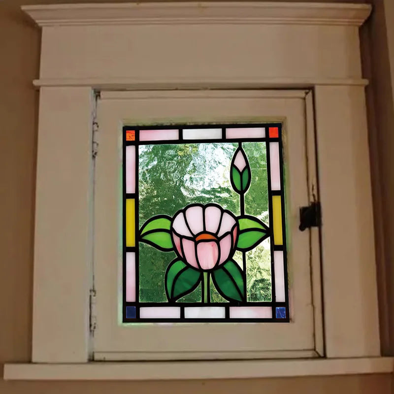 Window Film Stained Glass Films,Customized Art Deco Design,Birds Static Cling Sticker,Home Decor Foil,Window Treatment