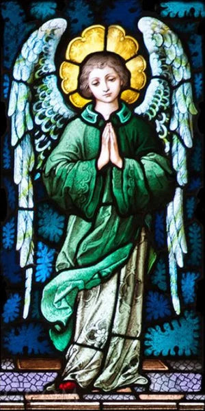 Frosted Stained Glass Window Film, Customized Church Angel Picture,Static Cling, Remove Sticker for House Worship, Home Decor