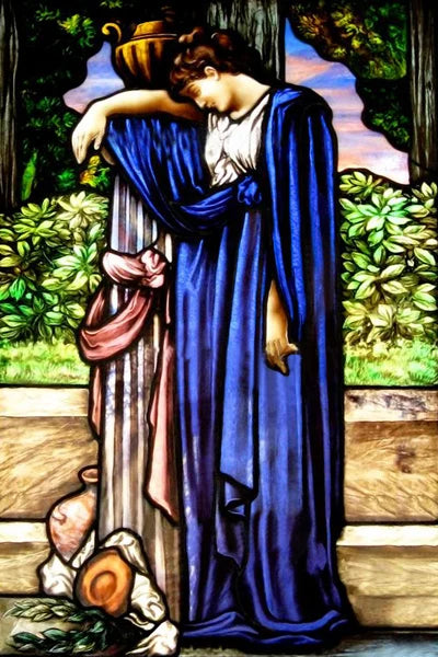 Custom Size Stained Glass Window Film, Church Sticker, Girl Painting, Kitchen, Bathroom, Bedroom, Sliding Door, Home Decor