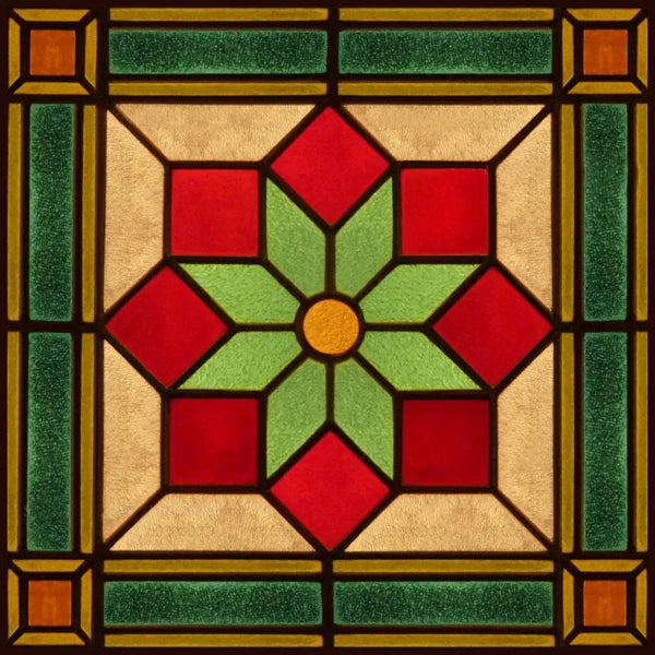 Stained Glass Window Film, Frosted Privacy, Static Cling, Retro Sticker for Bathroom, Cabinet, Door, Home Decor, Skylight Covers