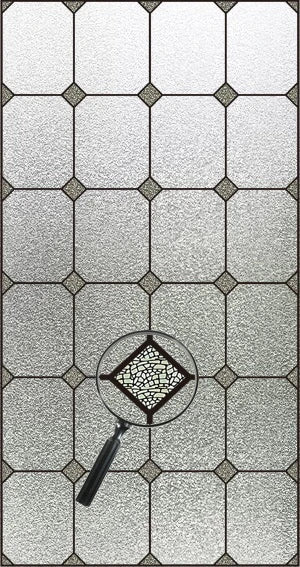 Custom Size Stained Glass Window Film Frosted No Glue Static Cling Privacy Sticker For Home Decoration For Kitchen Door Bathroom