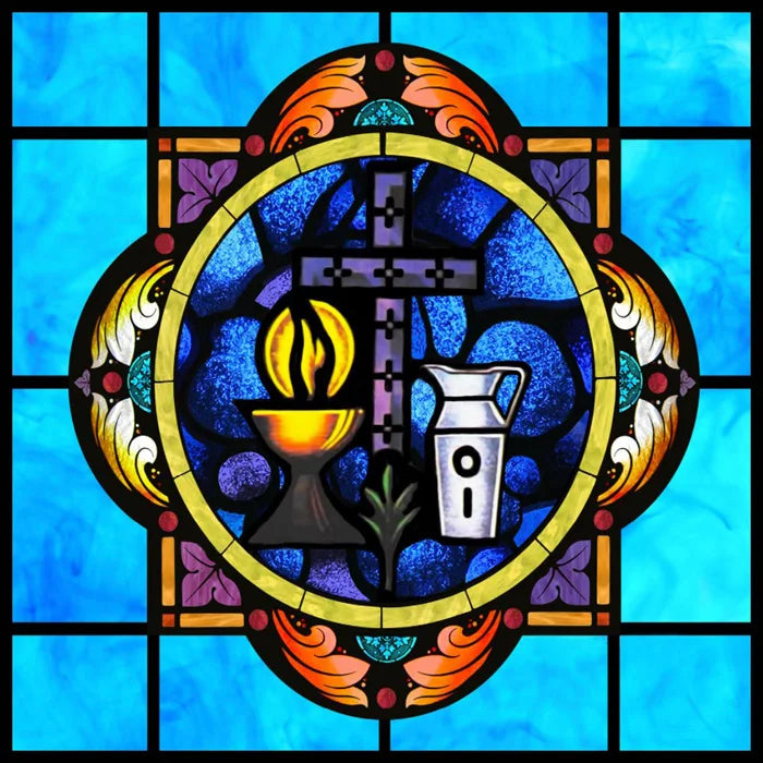 Custom Frosted Stained Glass Window Film,PVC Static Cling ,Retro Church Jesus Decor Foil Stickers Window Treatment Home Decor