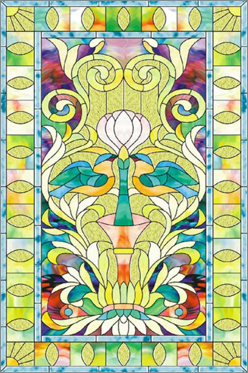 Window Film Frosted Stained Glass Films,Customized Church Home Foil Door Stickers Satic Cling For Bathroom Kitchen Door Skylight