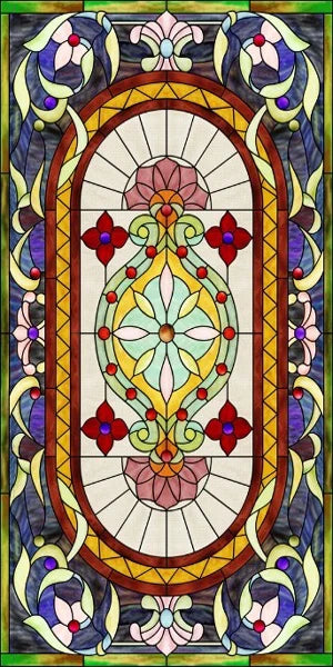 Customized Size Stained Glass Film Window Films Static Cling Frosted Church Sticker Bathroom Kitchen Cupboard Door Home Decor