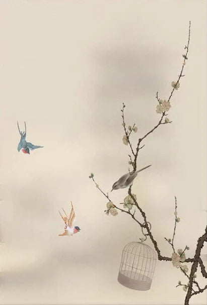 Custom Glass Window Film Static Frosted Light Transmitting Sticker Home Foil Stickers Waterproof Easy to install Flower Birds