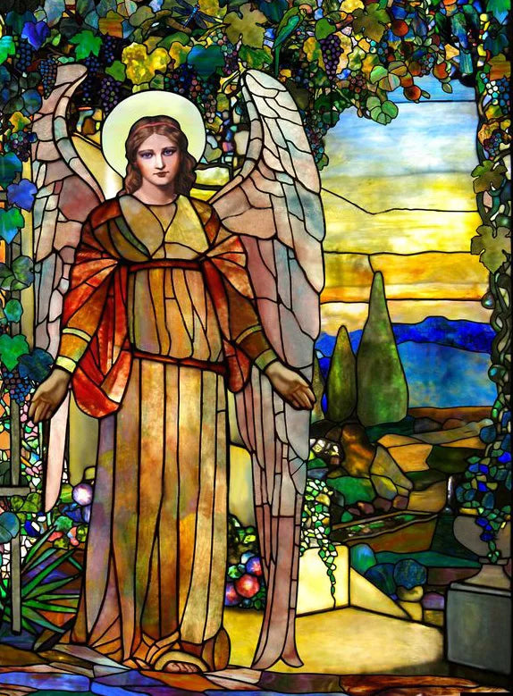 Custom size Stained Glass Window Film European Retro Church Painted Frosted Static Cling Angels Christian Art Virgin Mary