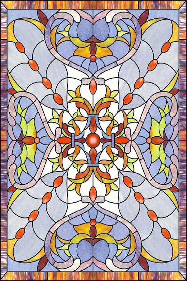 Customized Stained Glass Film Window Films,Static Cling Frosted Church Crosses,Bathroom Kitchen Cupboard Door Sticker Home Decor