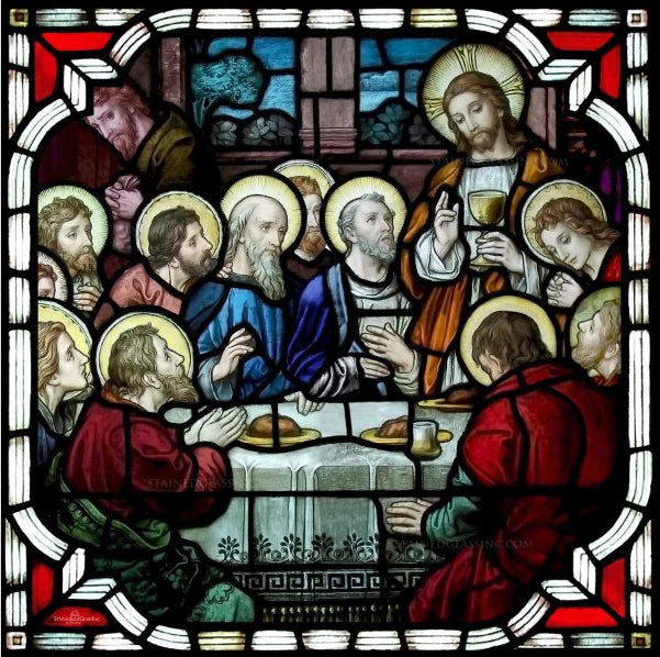 Custom Stained Glass Window Film,PVC Self-Adhesive Window Films,Retro Church Jesus, Home Decor Foil Stickers, Window Treatment