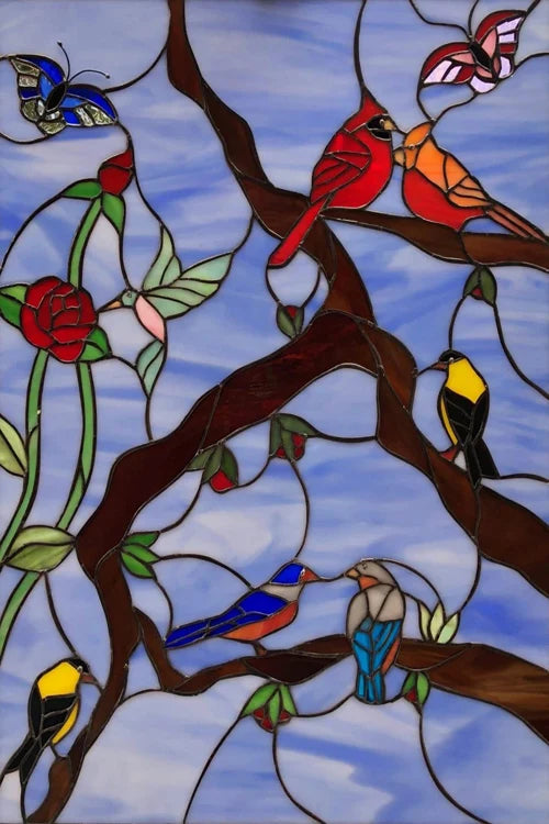 Window Film Frosted Stained Glass Films,Customized Static Cling Church Crosses Picture,Privacy Sticker for Office Home Decor