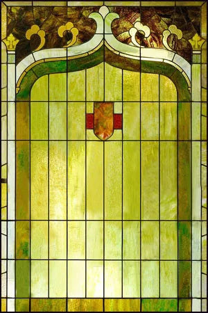 Frosted Stained Glass Window Film, Custom Size Privacy Static Cling, Prairie Style for Kitchen, Bathroom, Office, Skylight