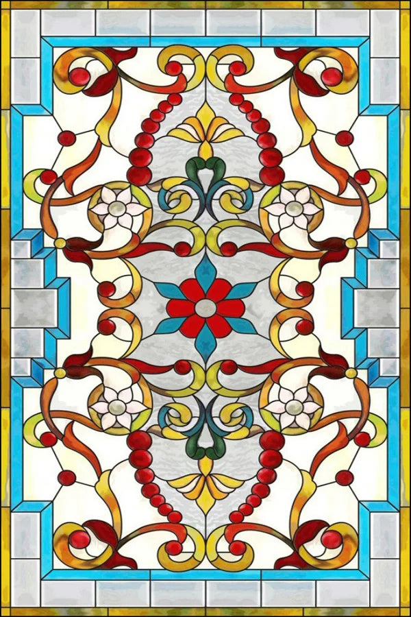 Window Film Frosted Stained Glass Films,Customized Church Home Foil Door Stickers Satic Cling For Bathroom Kitchen Door Skylight