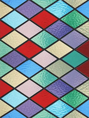 Window Film Frosted Stained Glass Films Rainbow Effect Privacy Decorative Static Cling Sticker For Home Kitchen Bathroom Office