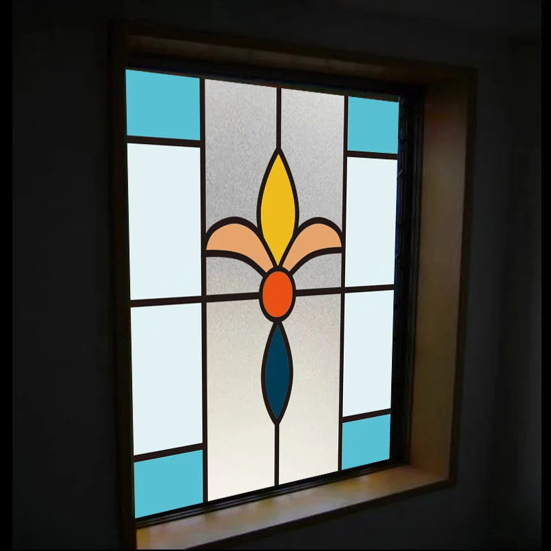Custom size Window Film Stained Glass Films Frosted Privacy Film Static Cling Removable Sticker Bedroom Kitchen Bathroom Decor