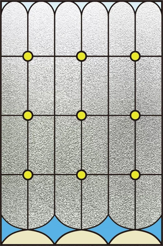 Custom Size Stained Glass Window Film Glue Free Frosted Glass Film Window Grille Bathroom Balcony Kitchen Window Privacy Film