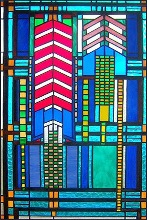 Frosted Stained Glass Window Film, Custom Size Privacy Static Cling, Prairie Style for Kitchen, Bathroom, Office, Skylight