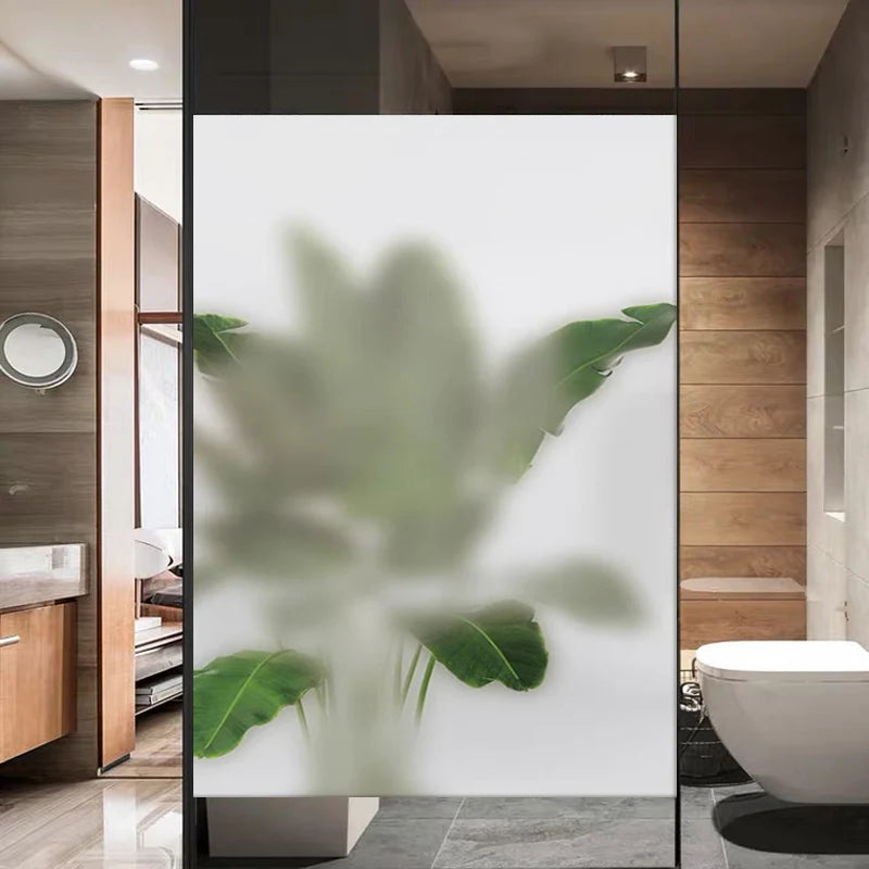 Custom Glass Window Film Static Frosted Light Transmitting Sticker, Home Foil Stickers ,Waterproof Easy to install Plant shadow