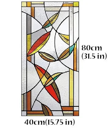 European Church Glass Film Stained Window Opaque Sticker Self Adhesive/Static Cling Decor Privacy Frosted Films Custom Size