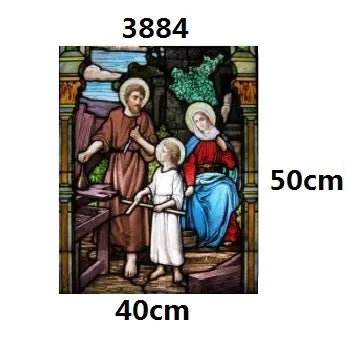 Custom size Stained Glass Window Film Jesus Virgin Mary,Home decor Frosted foil door stickers ,PVC self-adhesive poster