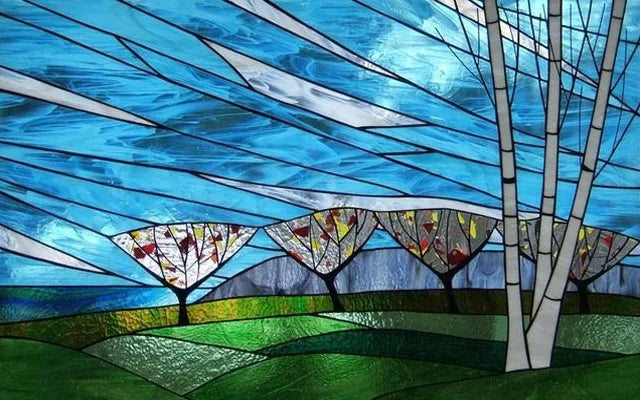 Custom Size Stained Glass Window Film, Frosted Glass Sticker, Kitchen, Kids Room, Door, Bathroom, Home Decor