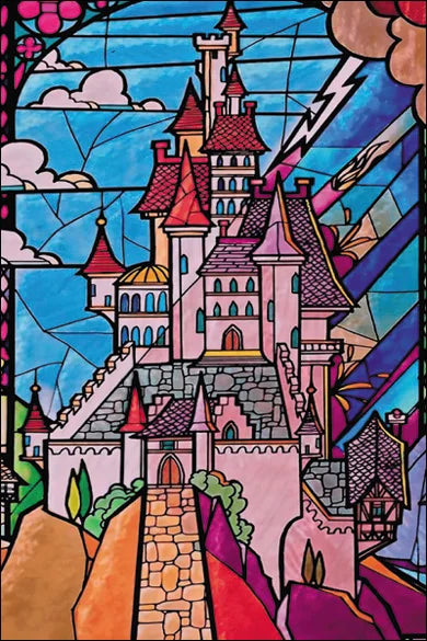 Stained Glass Wndow Film Frosted Glass Sticker Forest Custom Size Princess Prince For Kids Room Door Light Box Poster Home Decor