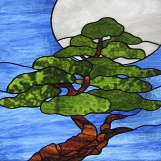 Window Film Frosted Stained Glass Films,Customized Static Cling Stickers,Shower Bathroom Kithchen Skylight Decor Scenic Tree