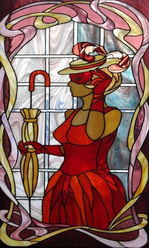 Custom Size Stained Glass Window Film, Static Cling Mermaid /Angel/Jesus Picture For Kitchen Bathroom Bedroom Glass Home Decor