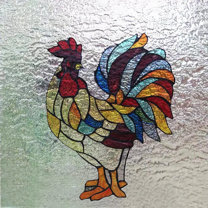 Customized Tiffany Style 3D Stained Glass Window Film,Static Cling Door Sticker,Privacy Frosted Window Decal for Glass Home