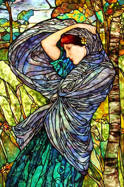 Custom Size Stained Glass Window Film, Church Sticker, Girl Painting, Kitchen, Bathroom, Bedroom, Sliding Door, Home Decor