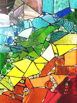 Window Film Frosted Stained Glass Films Rainbow Effect Privacy Decorative Static Cling Sticker For Home Kitchen Bathroom Office