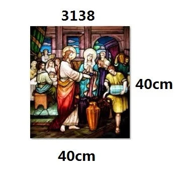 Custom size Stained Glass Window Film Jesus Virgin Mary,Home decor Frosted foil door stickers ,PVC self-adhesive poster