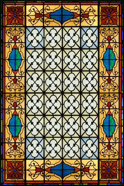 Custom Size Stained Glass Window Film Frosted Privacy Static Cling Retro Prairie Style Stickers Shower Bathroom Office Home Deco