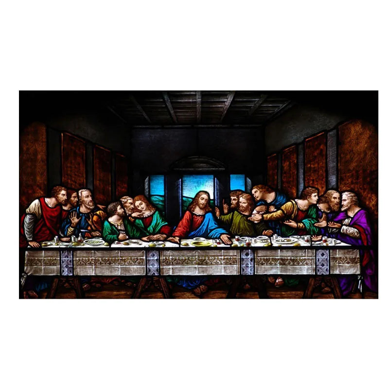Custom Size Window Film Glass Films, Church Jesus Sticker, The Last Supper Poster, Chapel Lift Window, Sliding Door, Home Decor