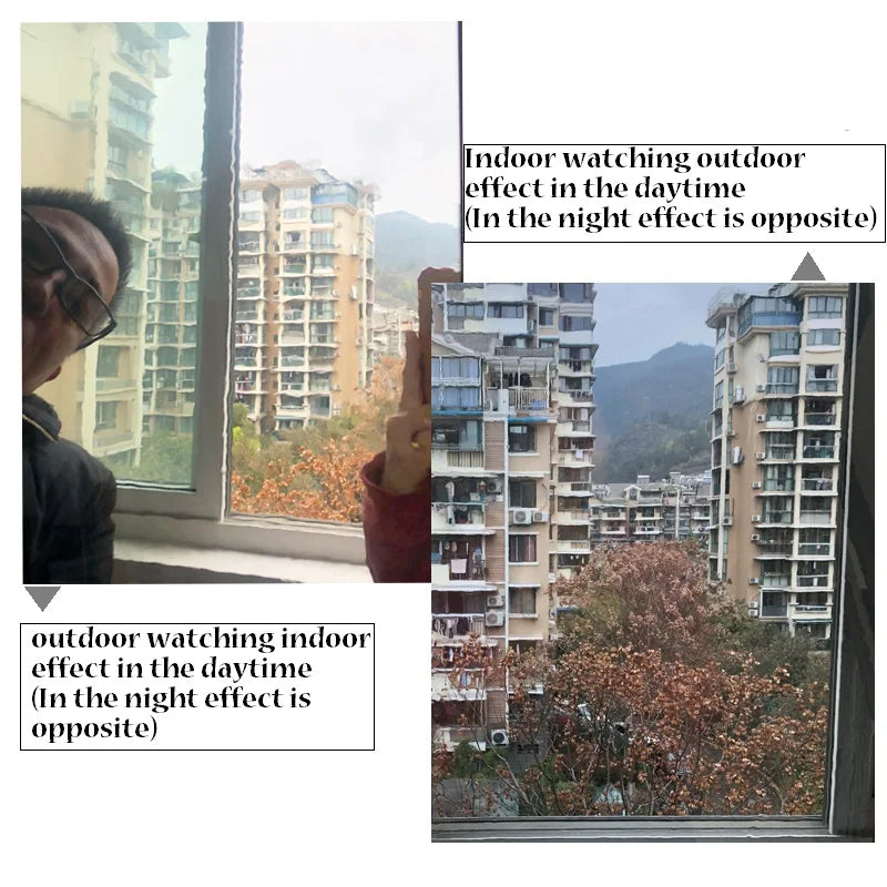 Silver Insulation Window Film Stickers Solar Reflective One Way Mirror Color Silver Films Anti-UV Glass Sticker Length 150cm