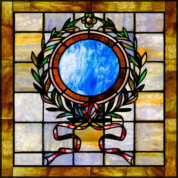 Stained Glass Window Film, Frosted Privacy, Static Cling, Retro Sticker for Bathroom, Cabinet, Door, Home Decor, Skylight Covers