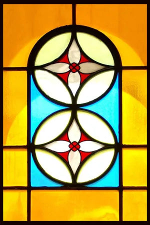 Frosted Stained Glass Window Film, Custom Size Privacy Static Cling, Prairie Style for Kitchen, Bathroom, Office, Skylight