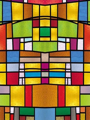 Window Film Frosted Stained Glass Films Rainbow Effect Privacy Decorative Static Cling Sticker For Home Kitchen Bathroom Office