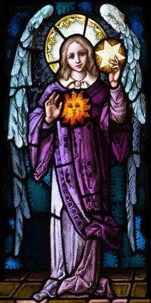 Frosted Stained Glass Window Film, Customized Church Angel Picture,Static Cling, Remove Sticker for House Worship, Home Decor