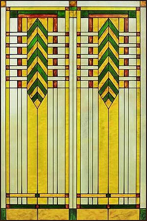 Frosted Stained Glass Window Film, Custom Size Privacy Static Cling, Prairie Style for Kitchen, Bathroom, Office, Skylight