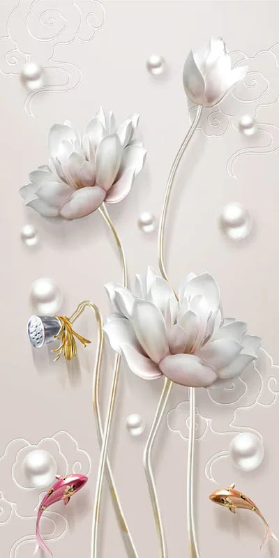 Stained Glass Door Stickers, Opaque Self-Adhesive, Lotus Poster for Kitchen, Bedroom, Bathroom, Customized Size