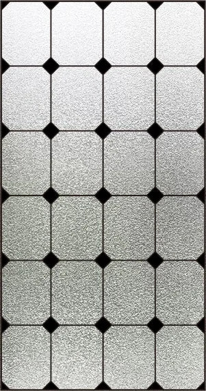 Custom Size Stained Glass Window Film Frosted No Glue Static Cling Privacy Sticker For Home Decoration For Kitchen Door Bathroom