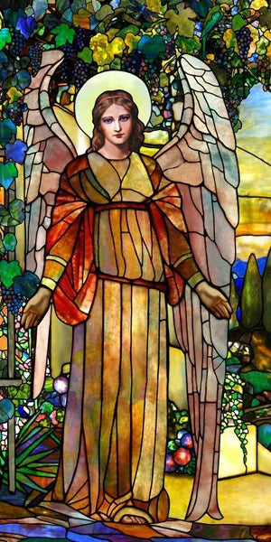 Frosted Stained Glass Window Film, Customized Church Angel Picture,Static Cling, Remove Sticker for House Worship, Home Decor