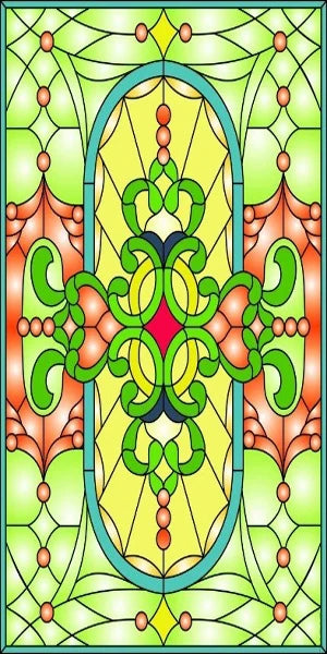 Customized Size Stained Glass Film Window Films Static Cling Frosted Church Sticker Bathroom Kitchen Cupboard Door Home Decor