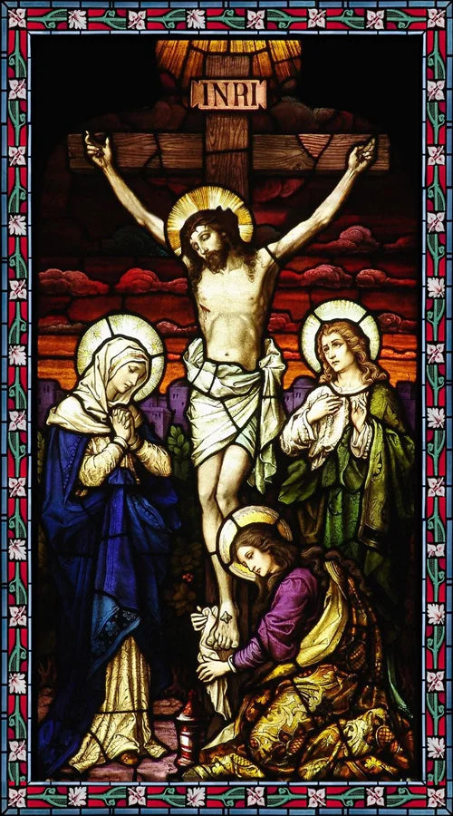 Window Film Frosted Stained Glass Films,Customized Jesus Virgin Mary Church Picture,Home Decor Static Cling Door Stickers