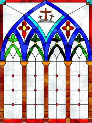 Window Film Frosted Stained Glass Films Customized Victorian-style Static Cling Sticker Kitchen Bathroom Substitute for Curtains