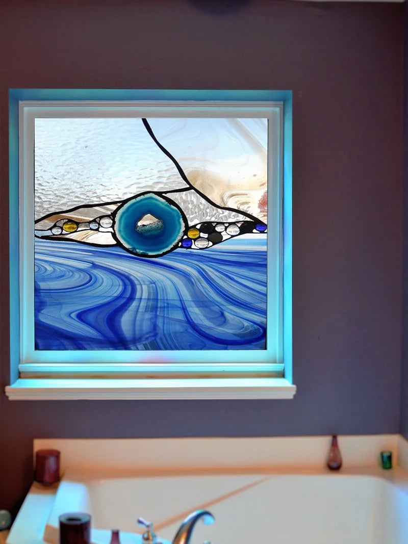 Window Film Frosted Stained Glass Films Rainbow Effect Privacy Decorative Static Cling Sticker For Home Kitchen Bathroom Office