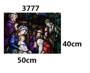 Custom size Stained Glass Window Film Jesus Virgin Mary,Home decor Frosted foil door stickers ,PVC self-adhesive poster