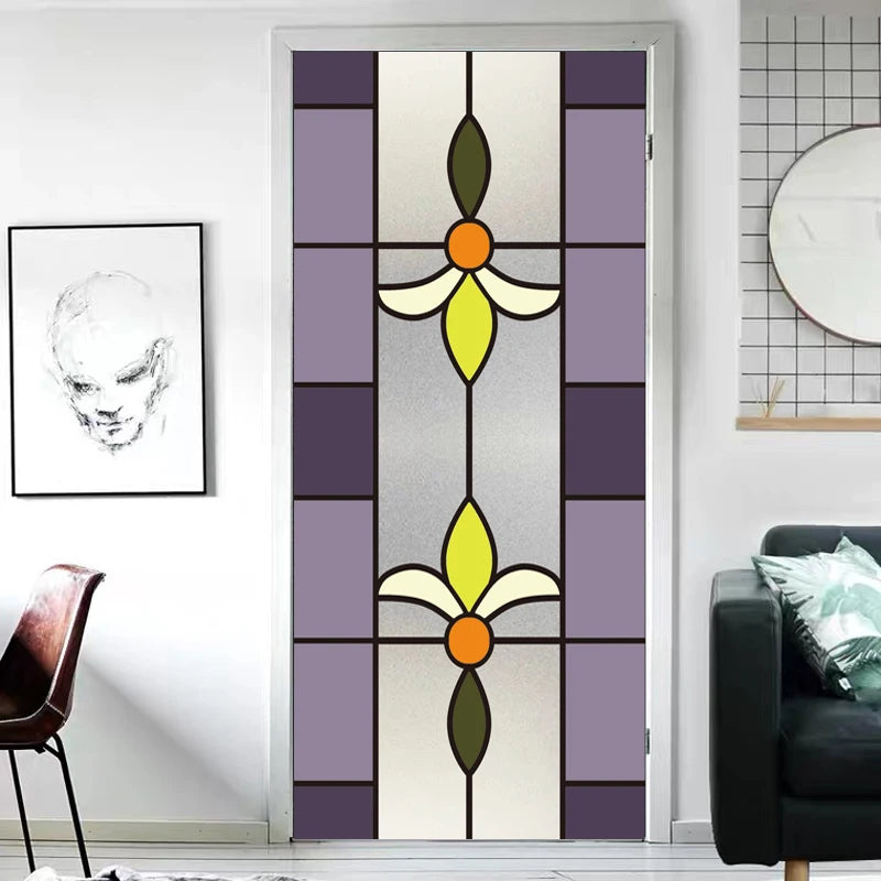Custom size Window Film Stained Glass Films Frosted Privacy Film Static Cling Removable Sticker Bedroom Kitchen Bathroom Decor